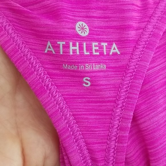 Athleta Running Yoga Wotkout Racer Tank Top Fuchsia Pink Barbie S - Picture 5 of 7